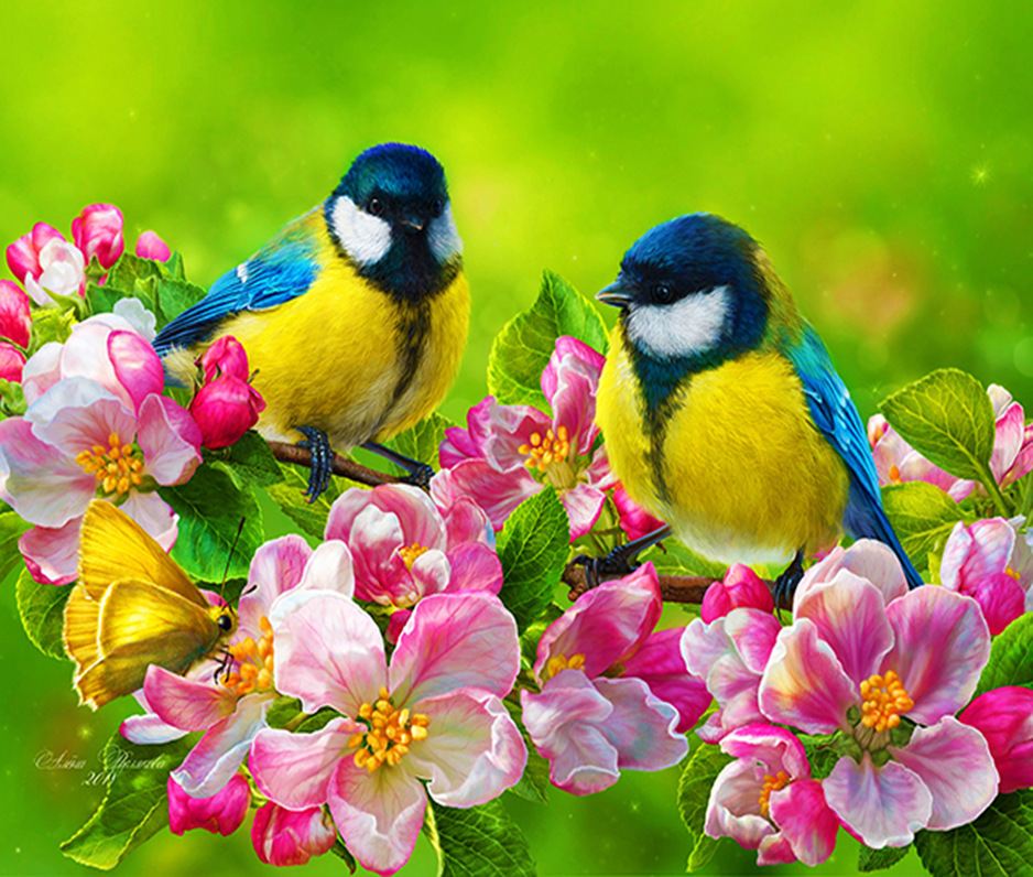 DIY Diamond Painting Cross Stitch Kit - Animal Bird Mosaic Art