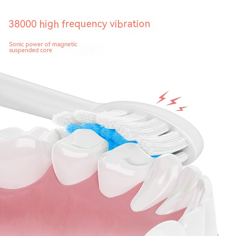 Rechargeable Waterproof Electric Toothbrush with 3 Brush Heads