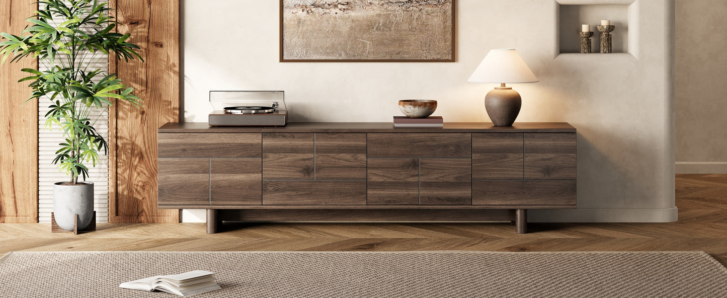 Modern 78-Inch TV Stand for TVs up to 85" - Dark Brown