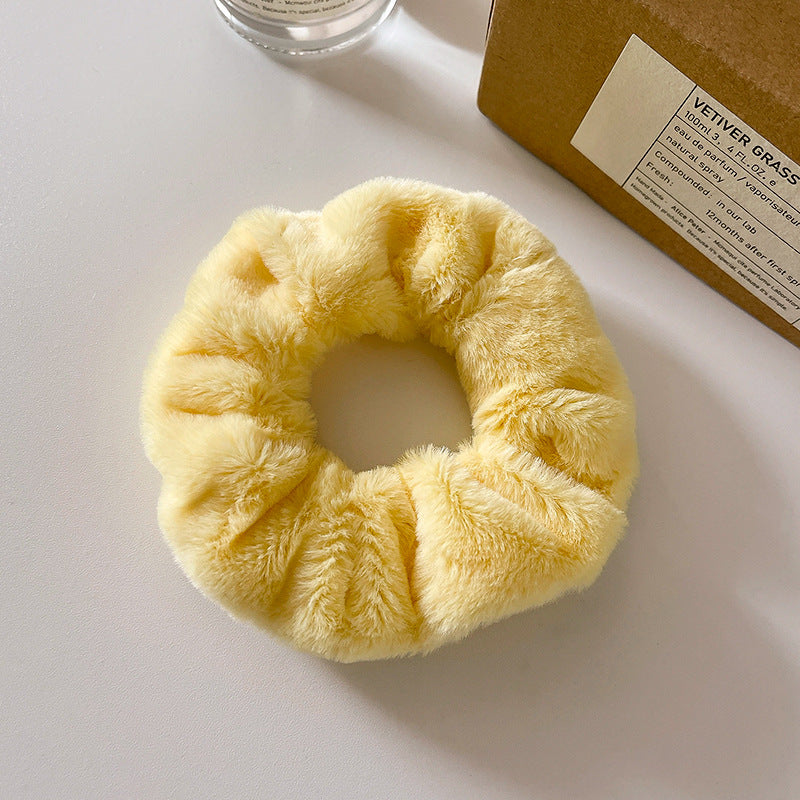 Cute Plush Elastic Hair Scrunchie - Soft Large Intestine Style Hair Band