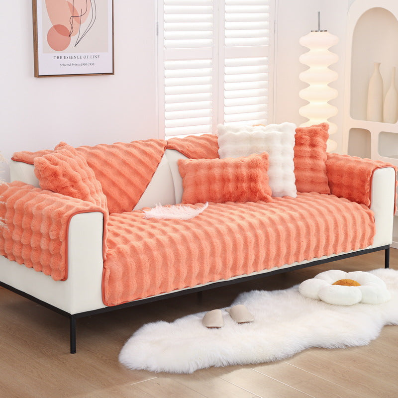 Warm Plush Bubble Pillowcase - Soft Square Pillow Cover for Home & Decor