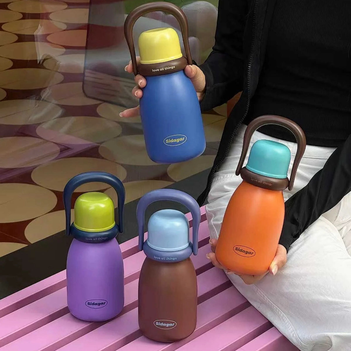 Insulated Portable Water Bottle with Straw - Multiple Colors & Capacity