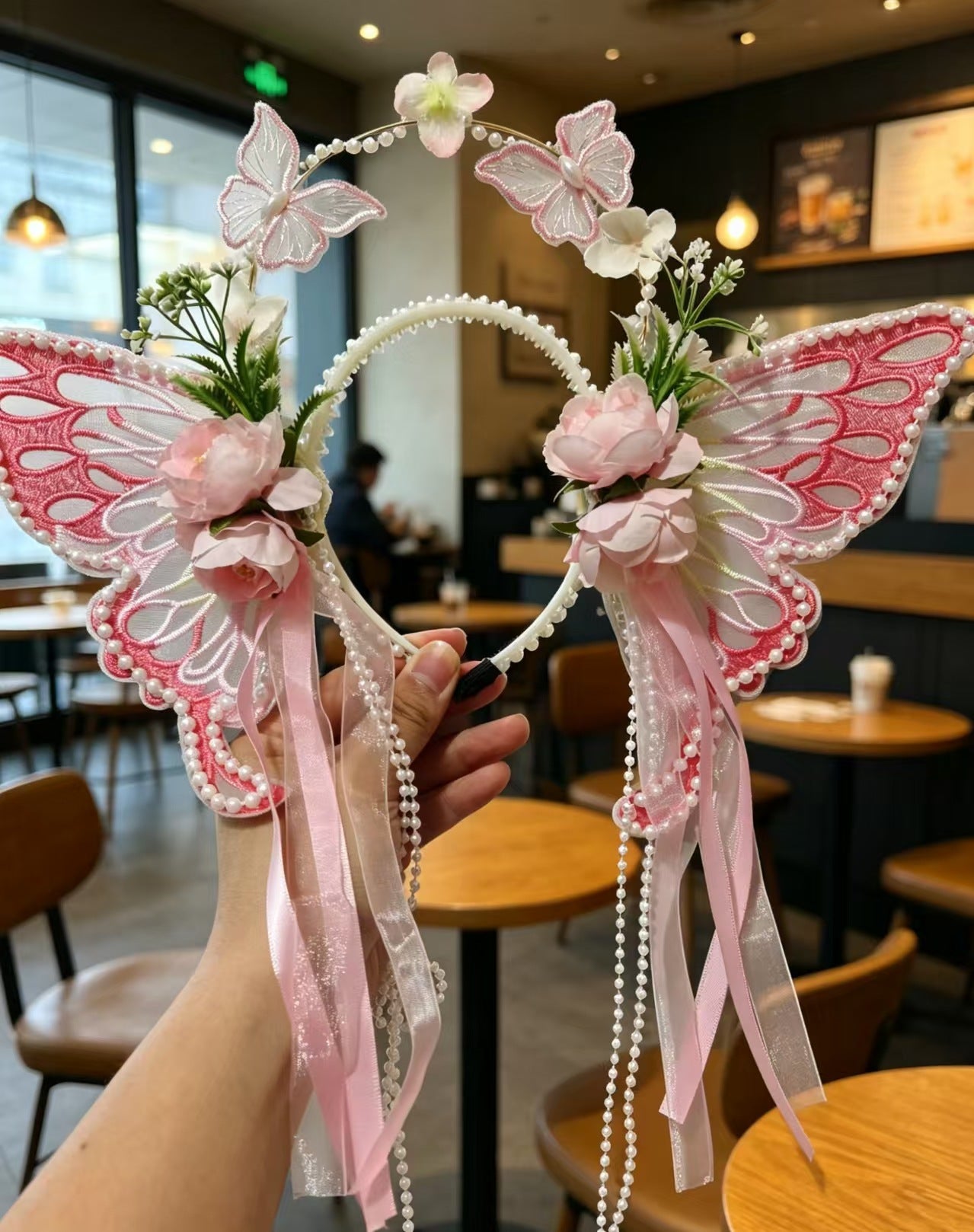Large Butterfly Hair Clip Silk Flower Hair Accessory for Women