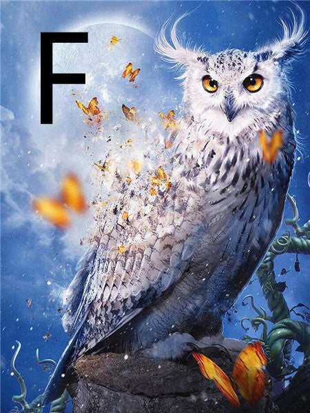 Owl Night Tree Pattern Embroidery Cross Stitch Kit - 5D Diamond Painting