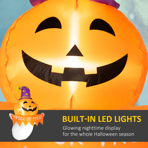 3.4ft Halloween Inflatable Ghost Window Sticker - Orange