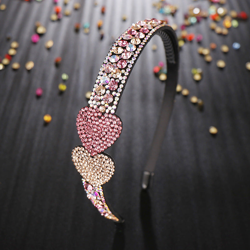 Korean Style Non-Slip Hair Headband with Rhinestones - Hair Accessories for Women
