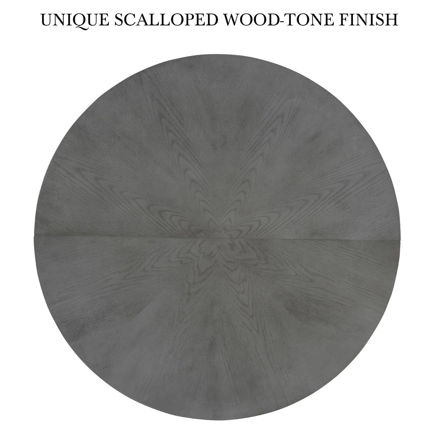 39.4-Inch Round Dining Table Set with 2 Chairs - Oak Gray Finish