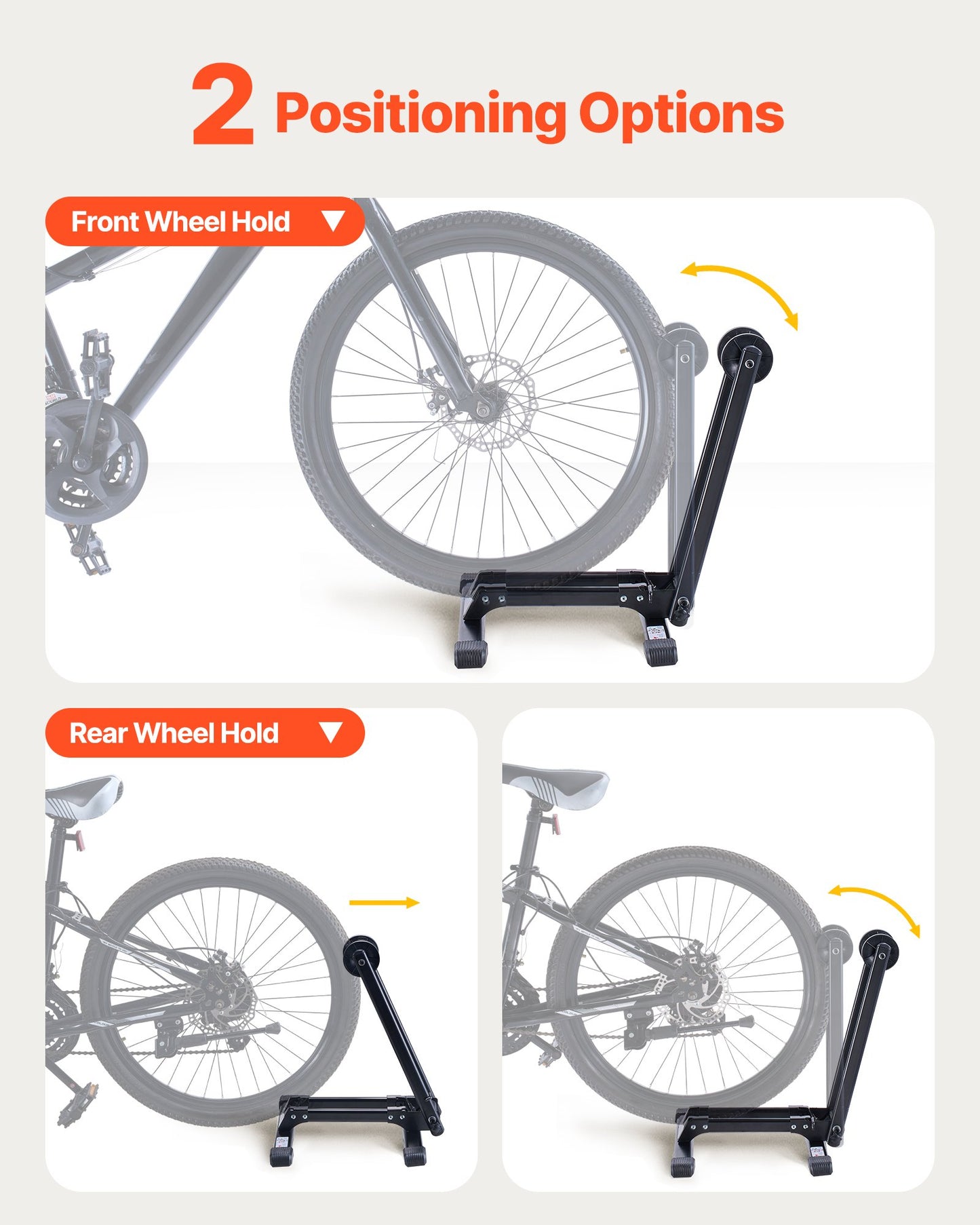 Foldable Bike Rack for 20-29 Inch Mountain & Road Bikes 2 Pack - Black