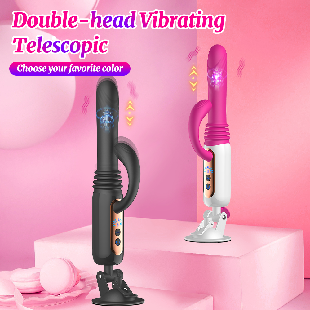 Thrusting Dildo Vibrator with Remote - 10 Vibrating Modes, 7 Thrusting Functions