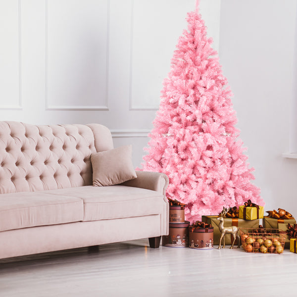 6ft Pink PVC Christmas Tree - Lush Holiday Decoration