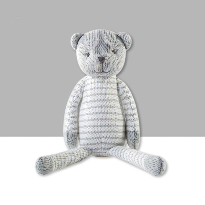 Grey Bear Plush Doll - Woolen Cloth Baby Toy, 35cm Soft Animal