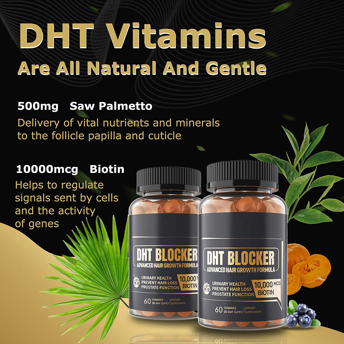 DHT Blocking Agent Soft Candy Hair Gummies 60 Capsules