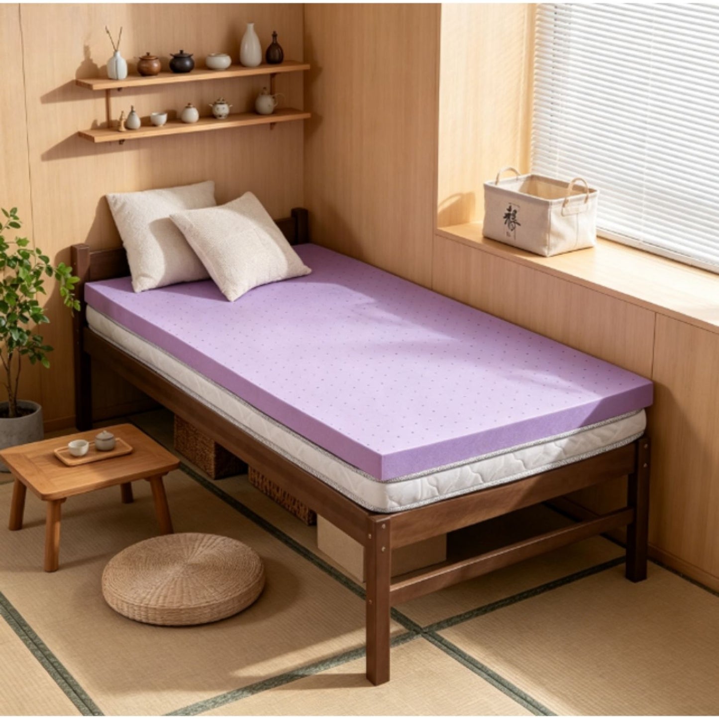 Gel Memory Foam Mattress Topper - Plush Comfort for Back Pain Relief