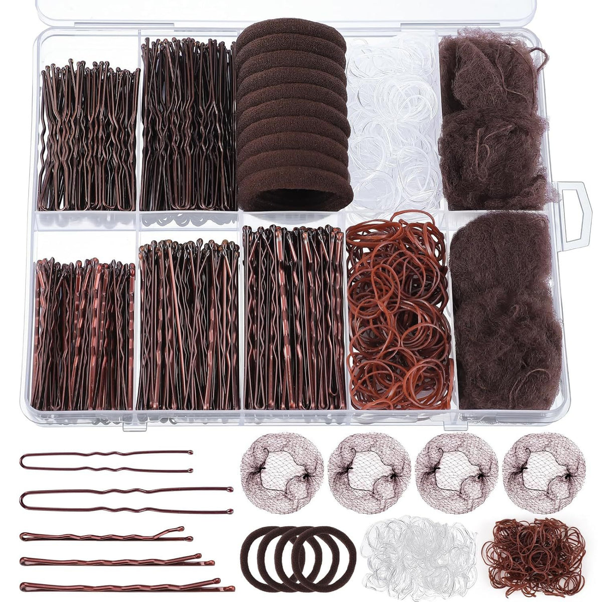 Metal Hair Clips & U-Shaped Pins Set - 1710 Pieces