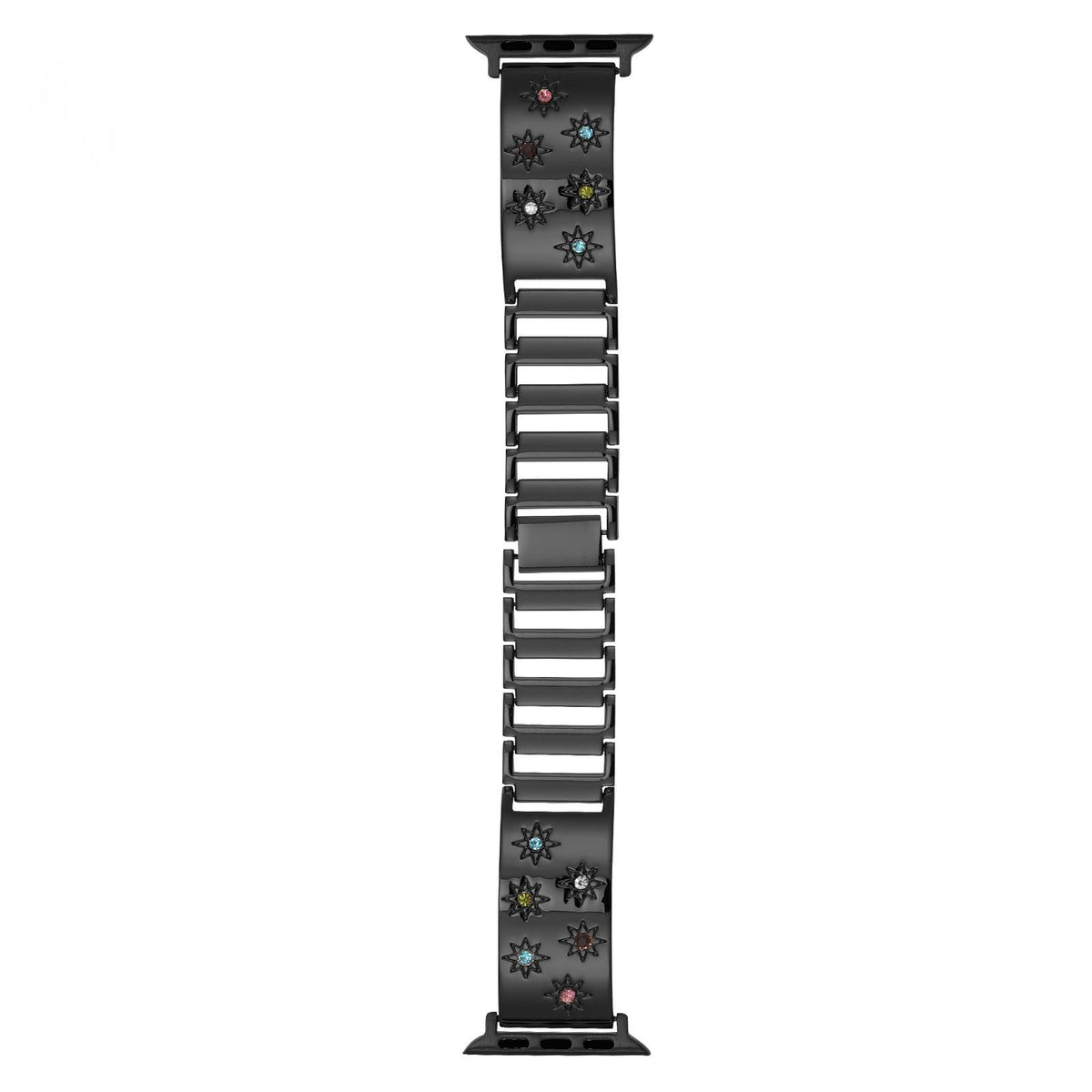 Fashionable Apple Watch Band - Metal Strap with Diamond Accents