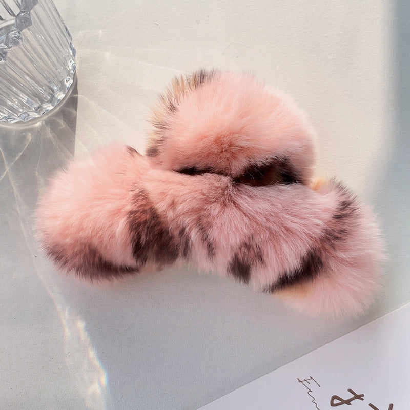 Plush Rabbit Hair Clip - Large