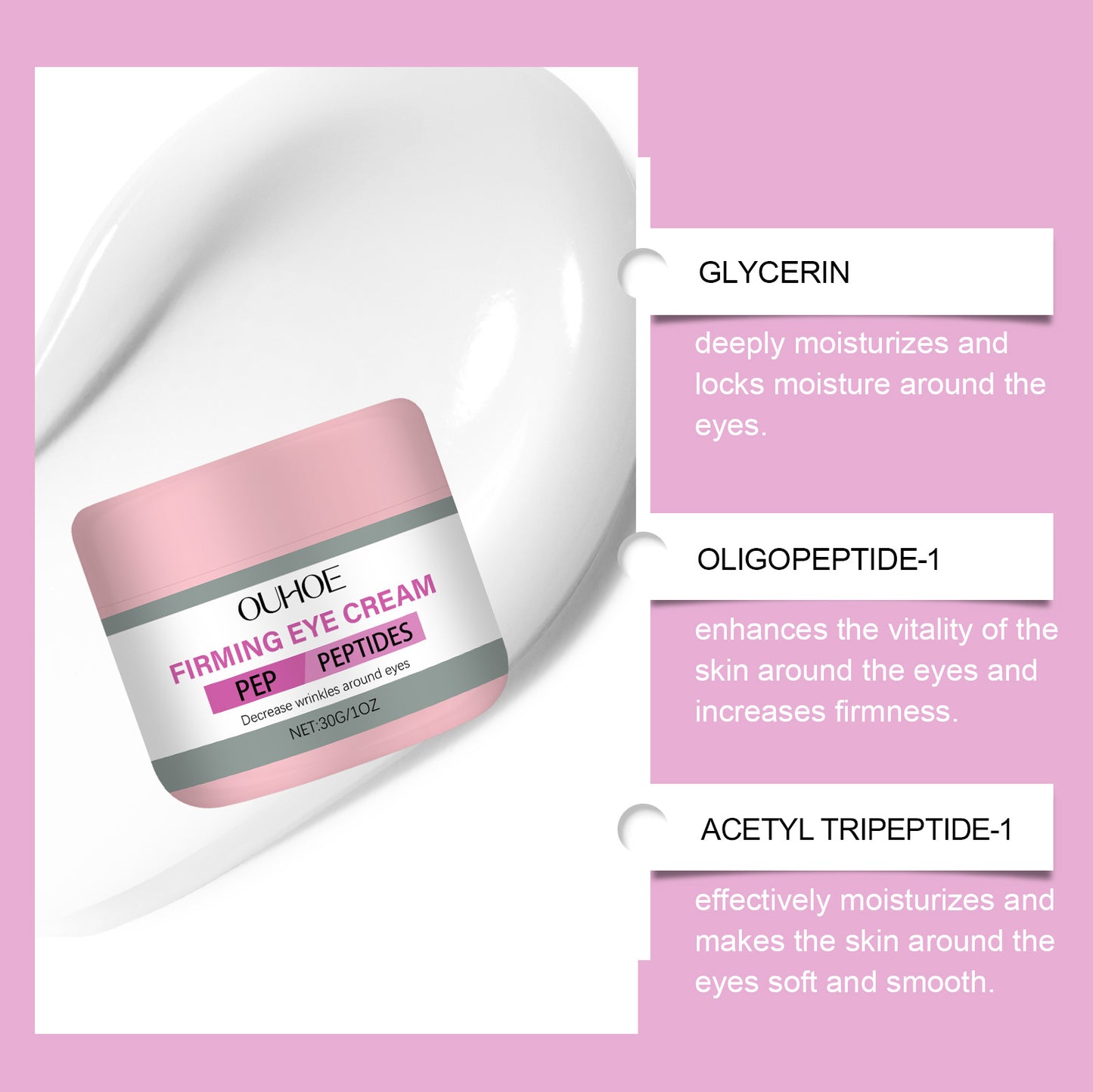 Elastic Moisturizing Eye Cream for Firming and Anti-Aging