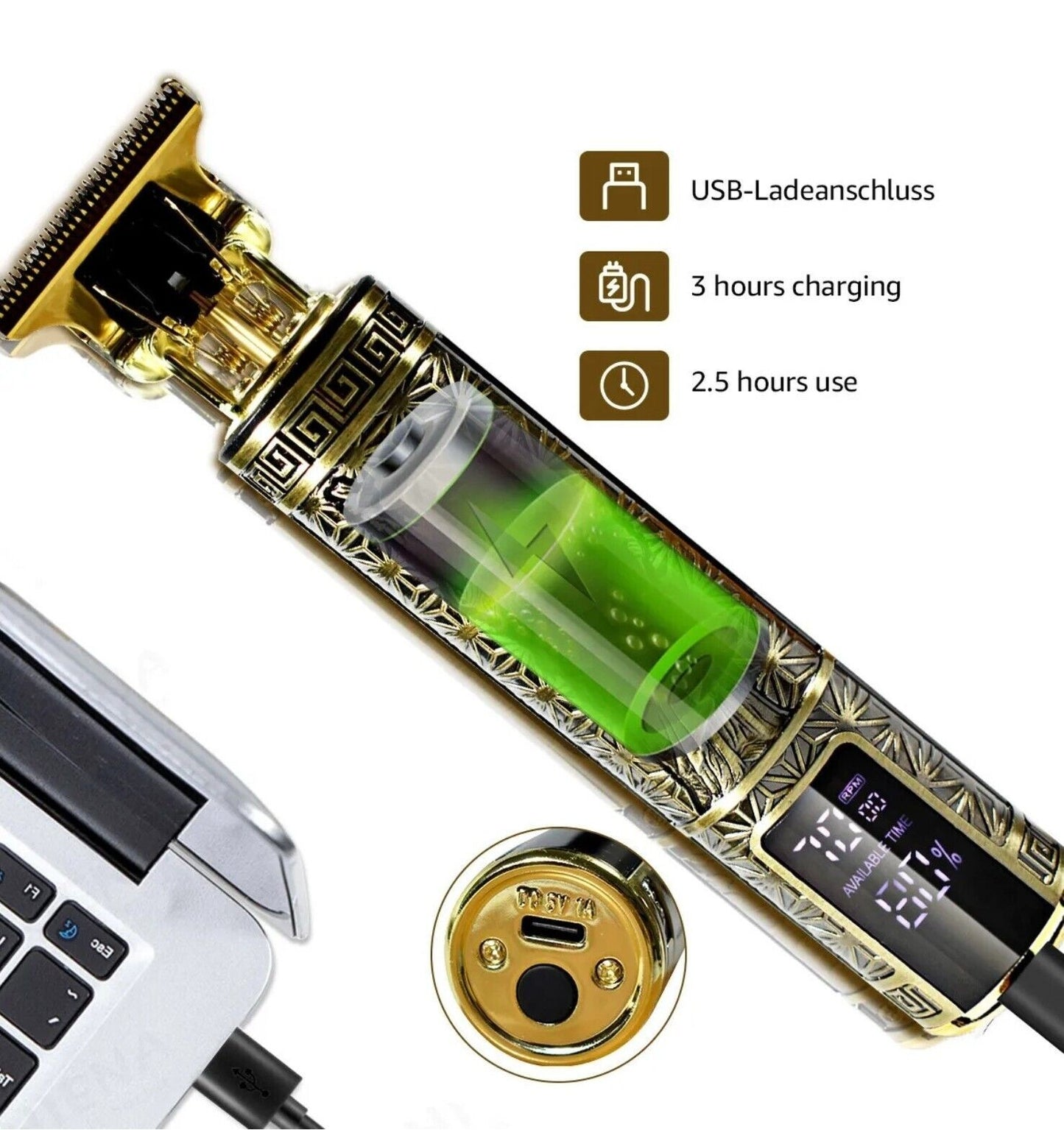 Professional Cordless Hair Clipper & Beard Trimmer - Statue of Liberty
