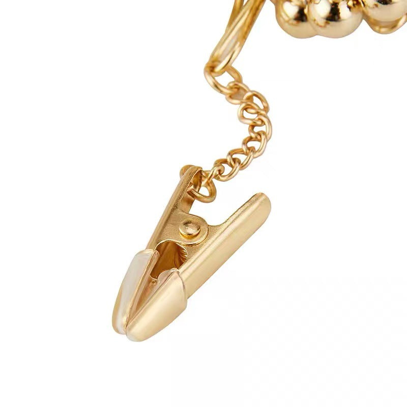 Drying Underwear Hanger with Clips - Non-Slip Metal Clothes Hook, Gold