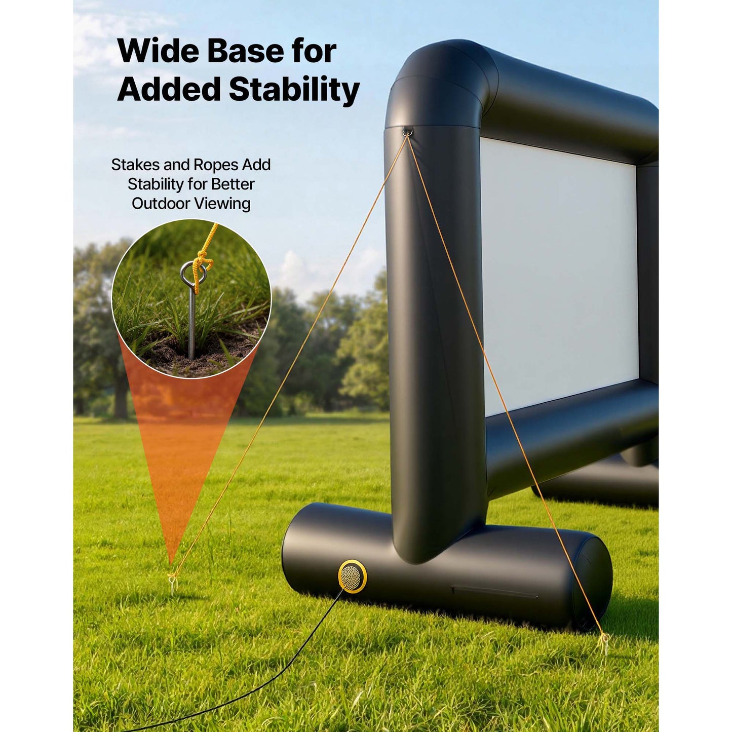 14 Ft Inflatable Outdoor Movie Screen with Storage Bag - Easy Setup for Backyard & Parties
