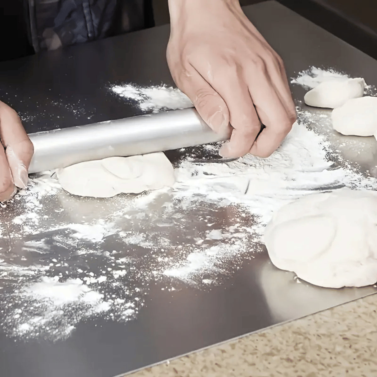 Stainless Steel Cutting Board with Lip - Versatile Kitchen Chopping Board