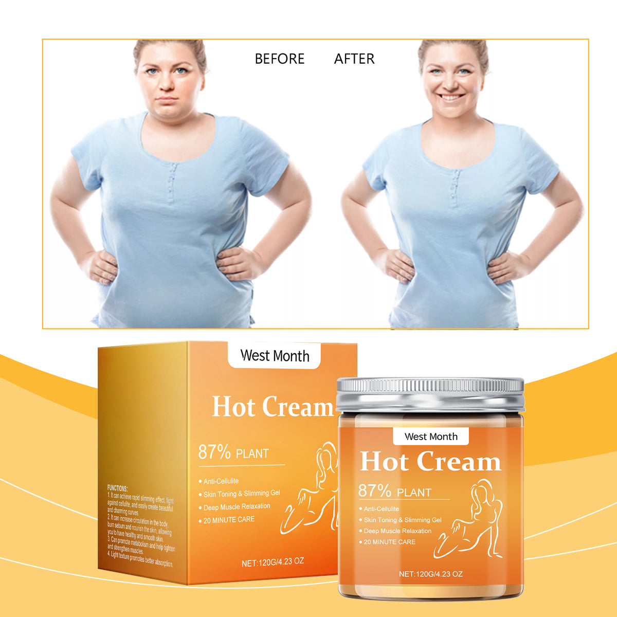 Firming Body Cream 120g - Moisturizing Massage Care