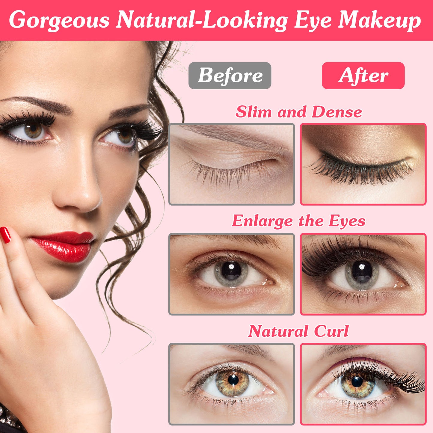 Electric Heated Eyelash Curler - 3 Temp Settings USB Rechargeable Lash Tool