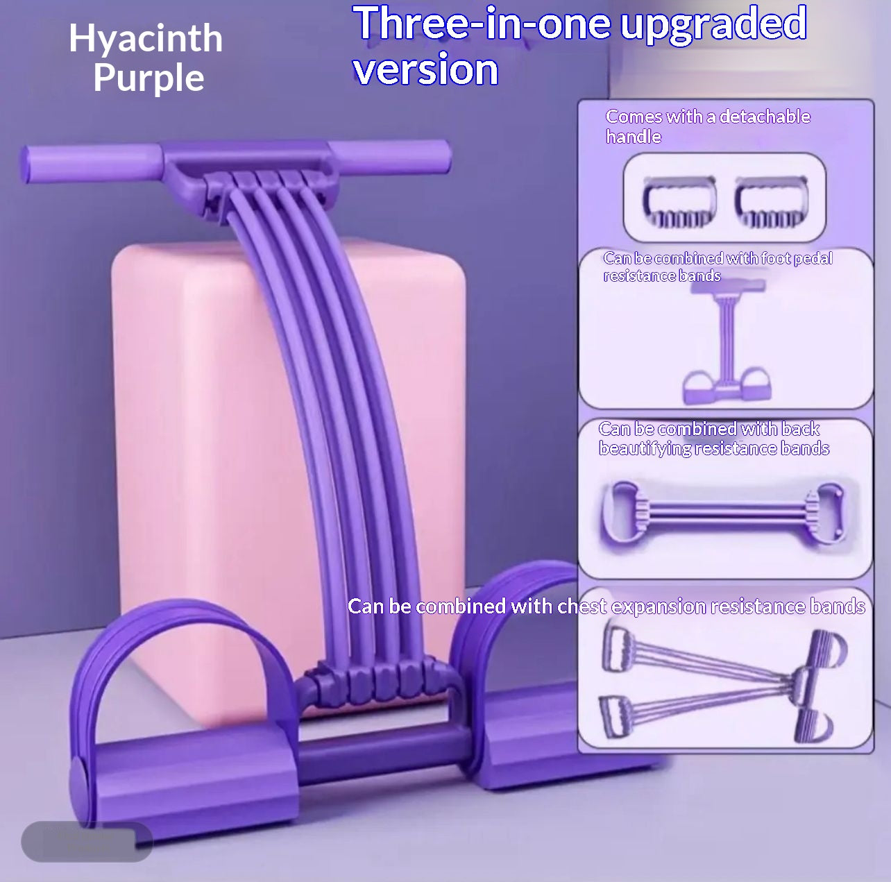 Adjustable Foot-Operated Resistance Trainer for Fitness & Massage