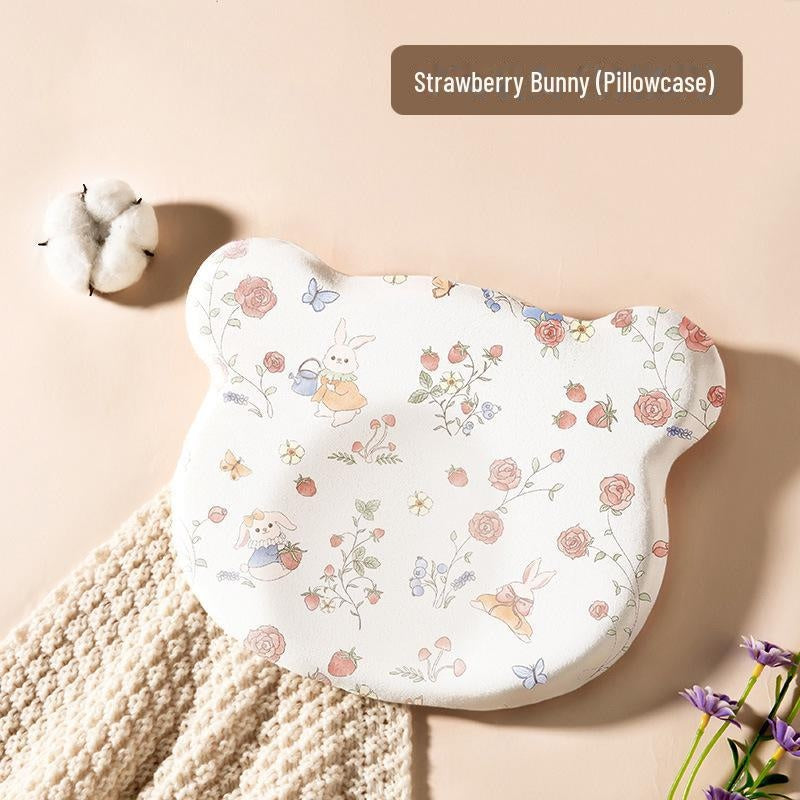 Soft Silicone Baby Pillow for Infants 0-6 Months - Pink