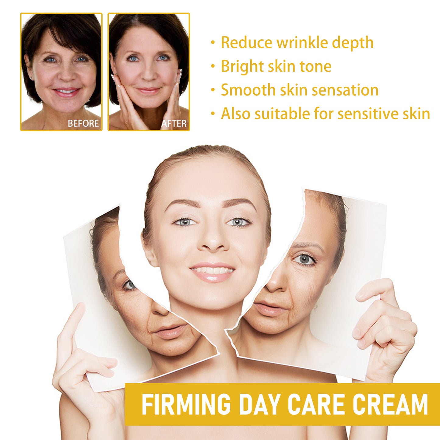 Collagen Face Cream - Anti-Aging Moisturizer for Wrinkles & Fine Lines