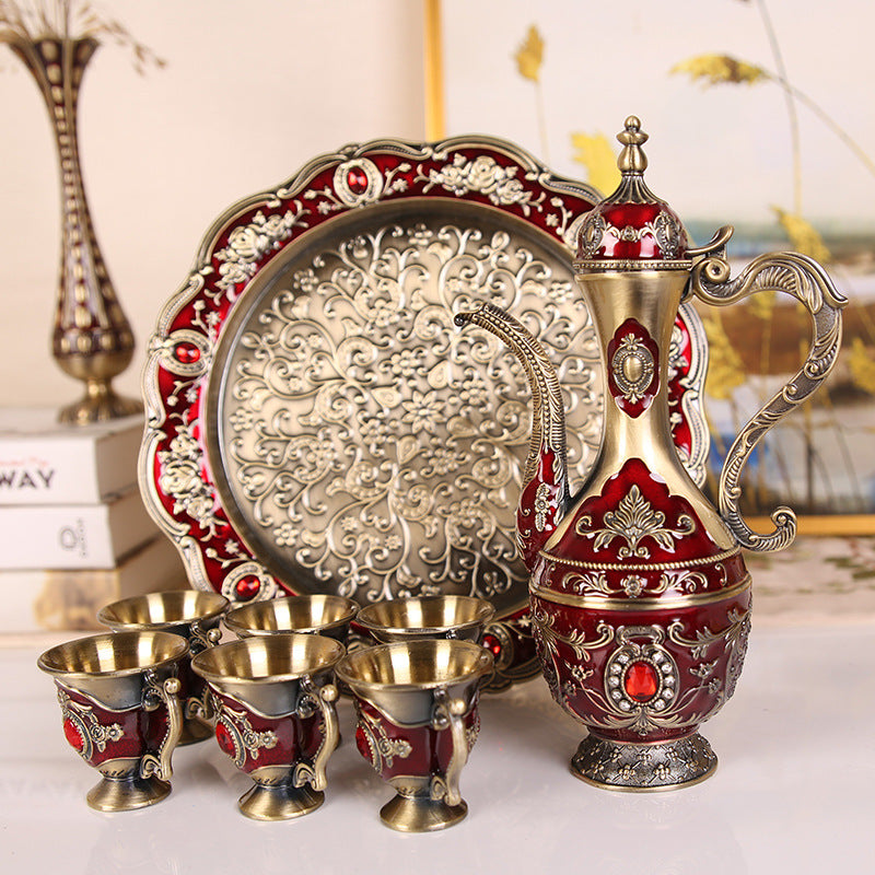 Decorative Wine Set - 8-Piece Household Barware for Home & Kitchen