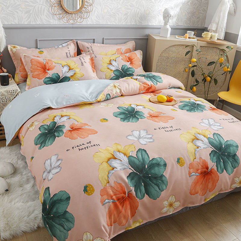 Pure Cotton Bedding Set - Multiple Sizes & Styles, Soft & Comfortable