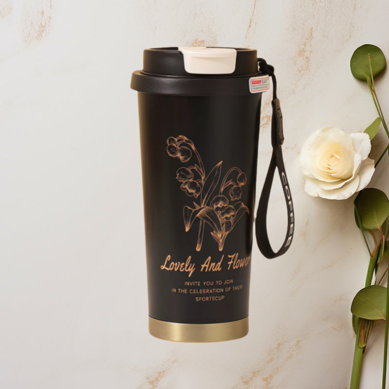 Double Wall Insulated Stainless Steel Coffee Cup - 316 Capacity & Modern Design