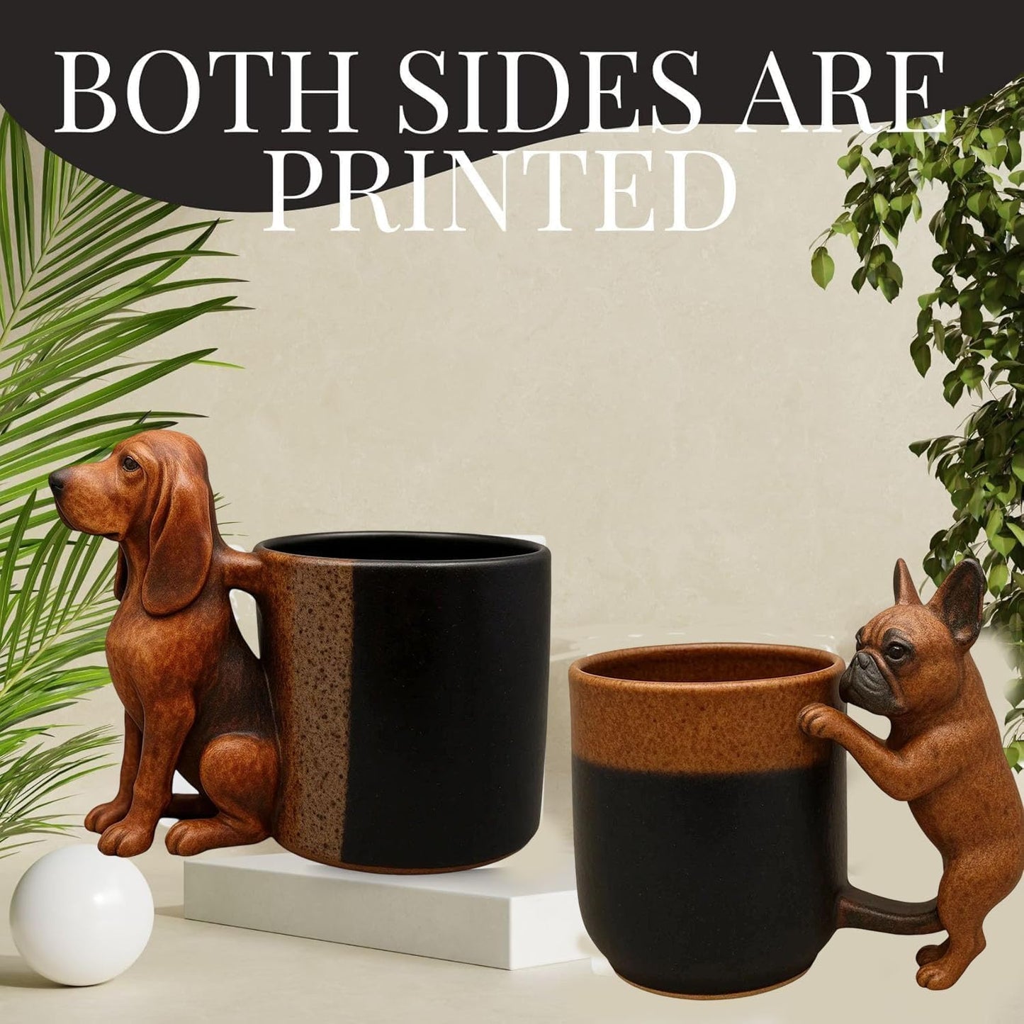 3D Handmade Dachshund Mug - Unique Ceramic Dog Coffee Cup