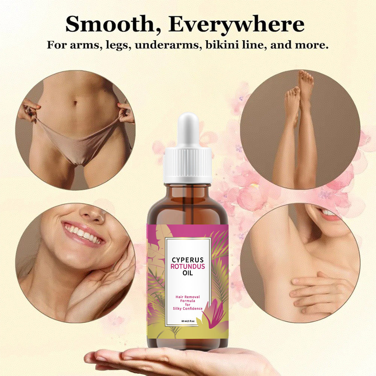 Floral-Scented Nourishing Body Massage Oil - 240ml