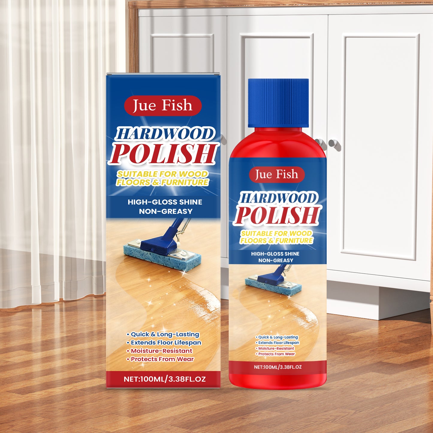 Wood Floor Polishing Agent 100ml - Protects & Restores Shine