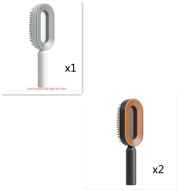 Self-Cleaning Hair Brush with 3D Air Cushion for Scalp Massage & Detangling