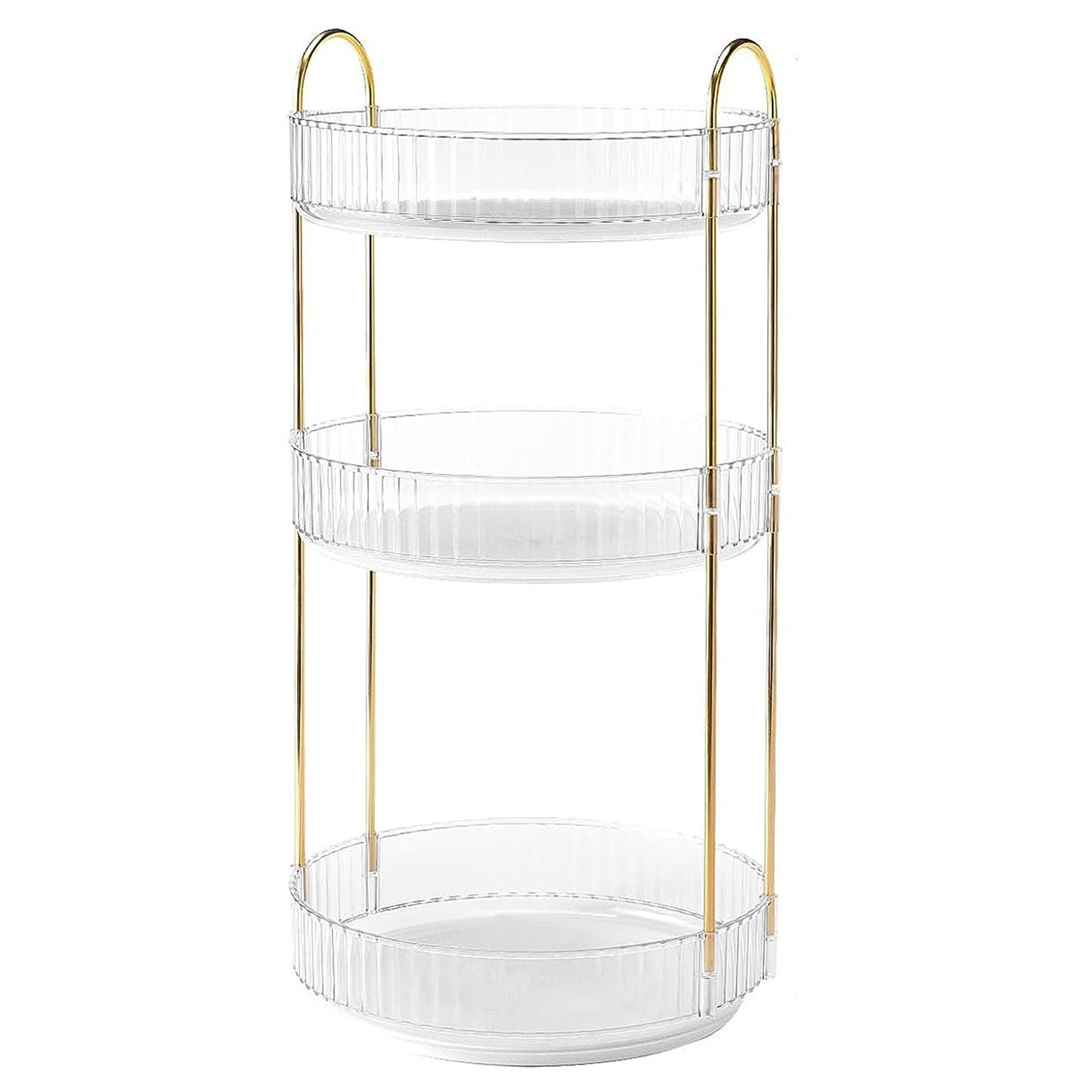 1 Set 3 Tier Rotating Makeup Organizer 360 Degree Spinning Perfume