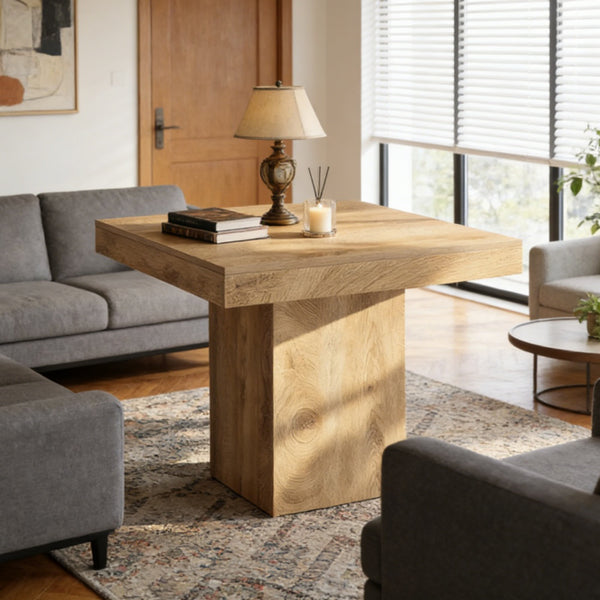 Square Dining Table - Natural Wood Finish, 39" x 39"