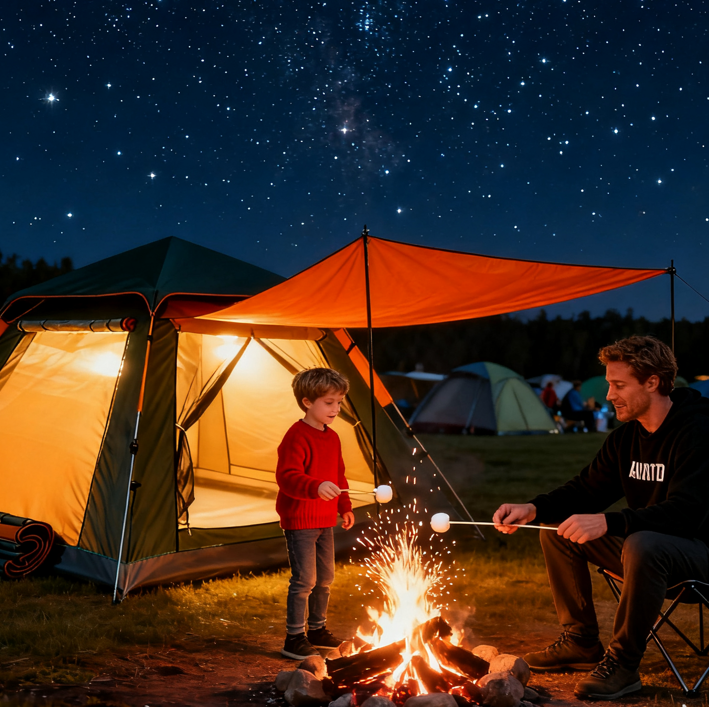 Instant Camping Tent for 2-4 People - Rainproof & Portable