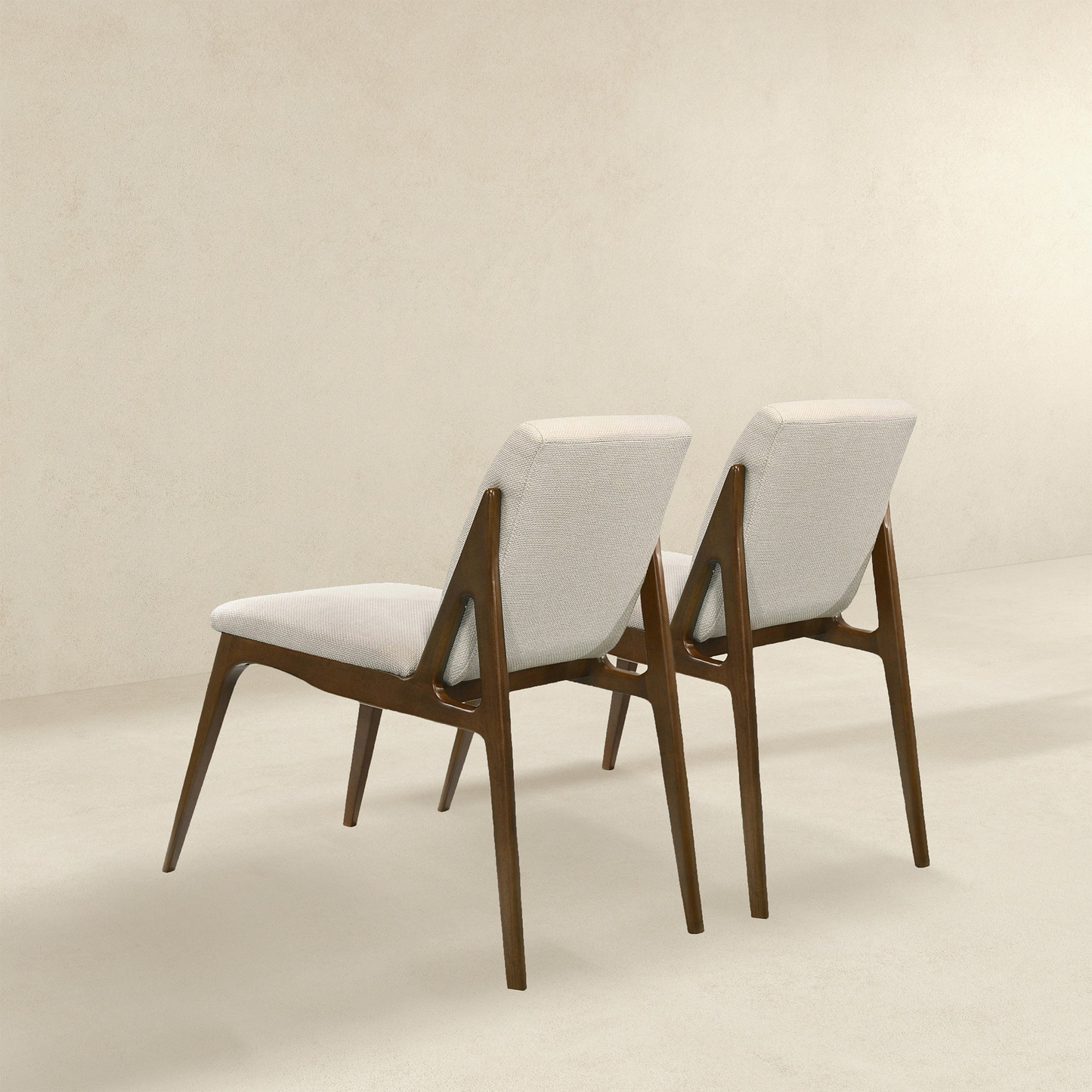 Grivelle Cream Fabric Dining Chair Set Of 2