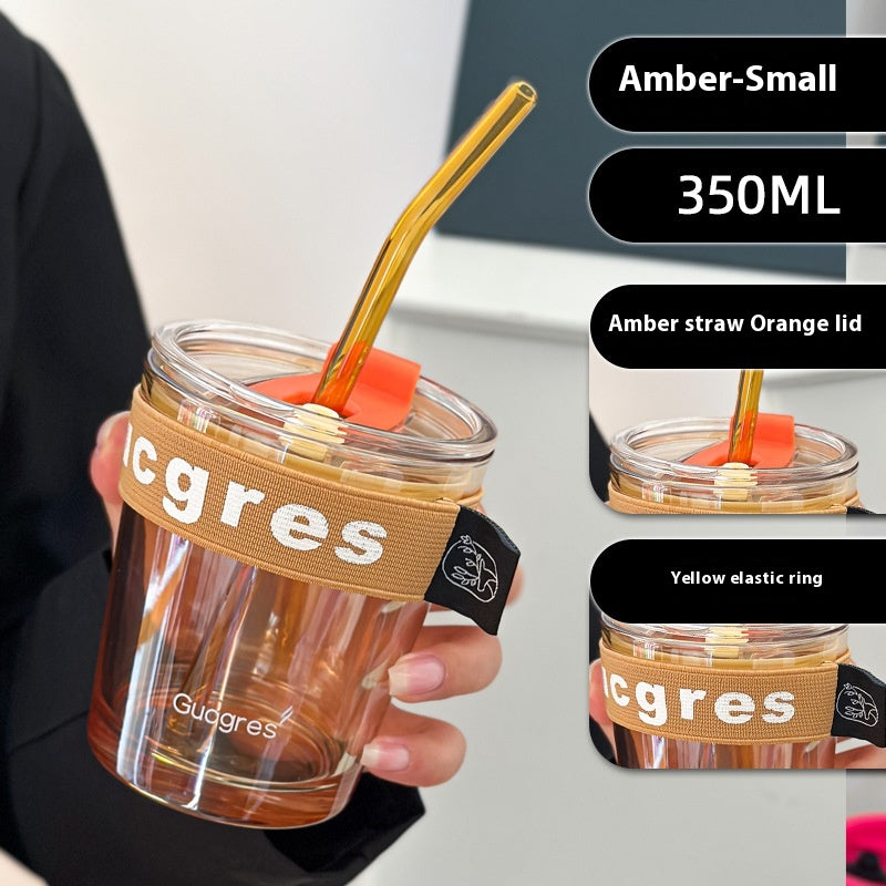 Portable Coffee Cup with Rose Red Design, Leak-Proof & Heat Insulated