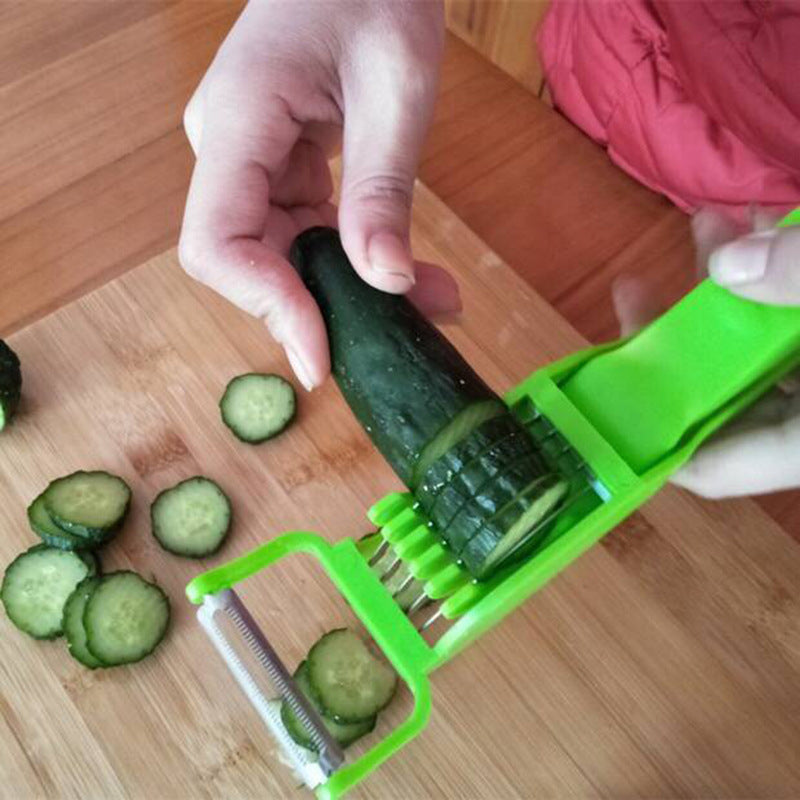 Vegetable & Fruit Slicer Peeler - Kitchen Gadgets for Cucumber Banana Ham