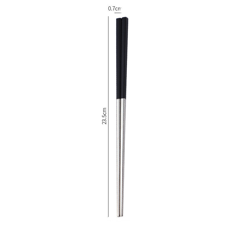 Stainless Steel Non-Slip Anti-Fungal Chopsticks for Home Use