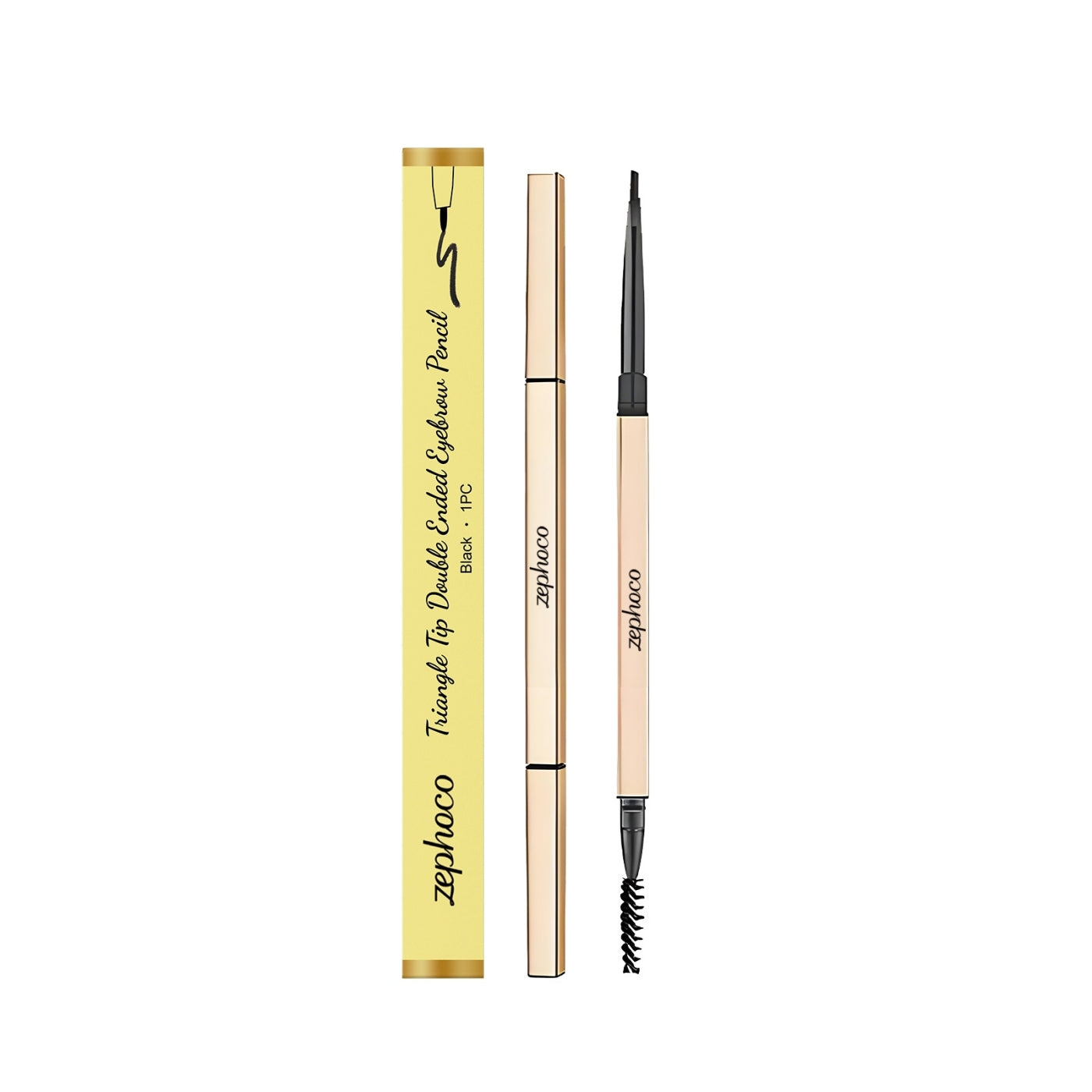 2-in-1 Rotating Eyebrow Pencil - Waterproof Makeup Tool for Natural Brows