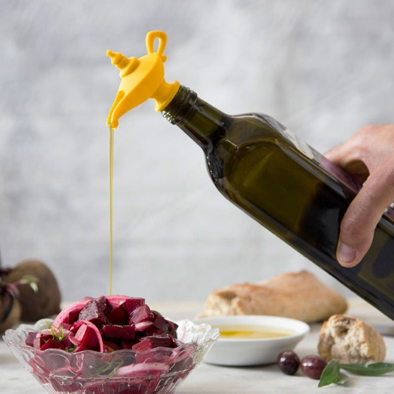 Oil Pourer and Stopper - Silicone Spout for Olive Oil