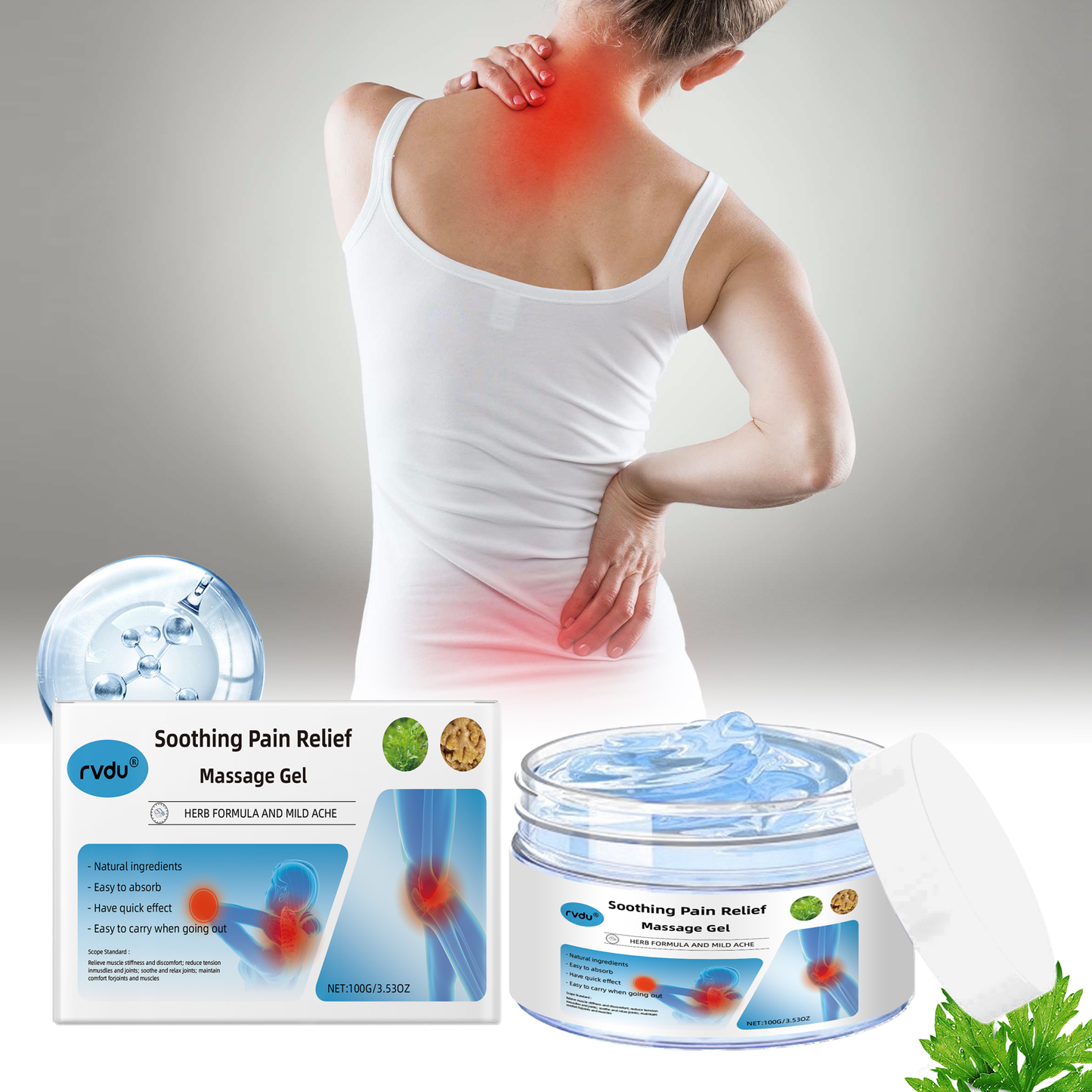 Joint Care Massage Gel for Muscle and Joint Relief - Soothing Herbal Formula
