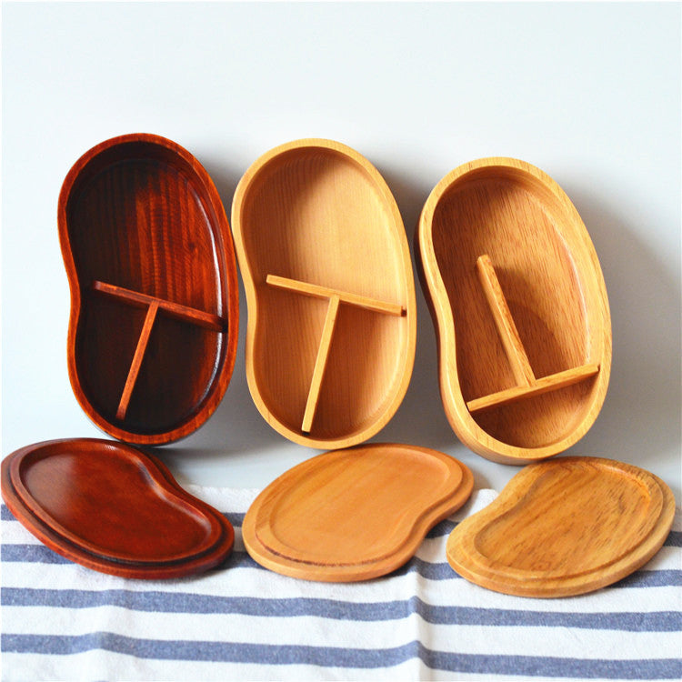 Japanese-Style Wooden Bento Lunch Box - Portable Minimalist Design