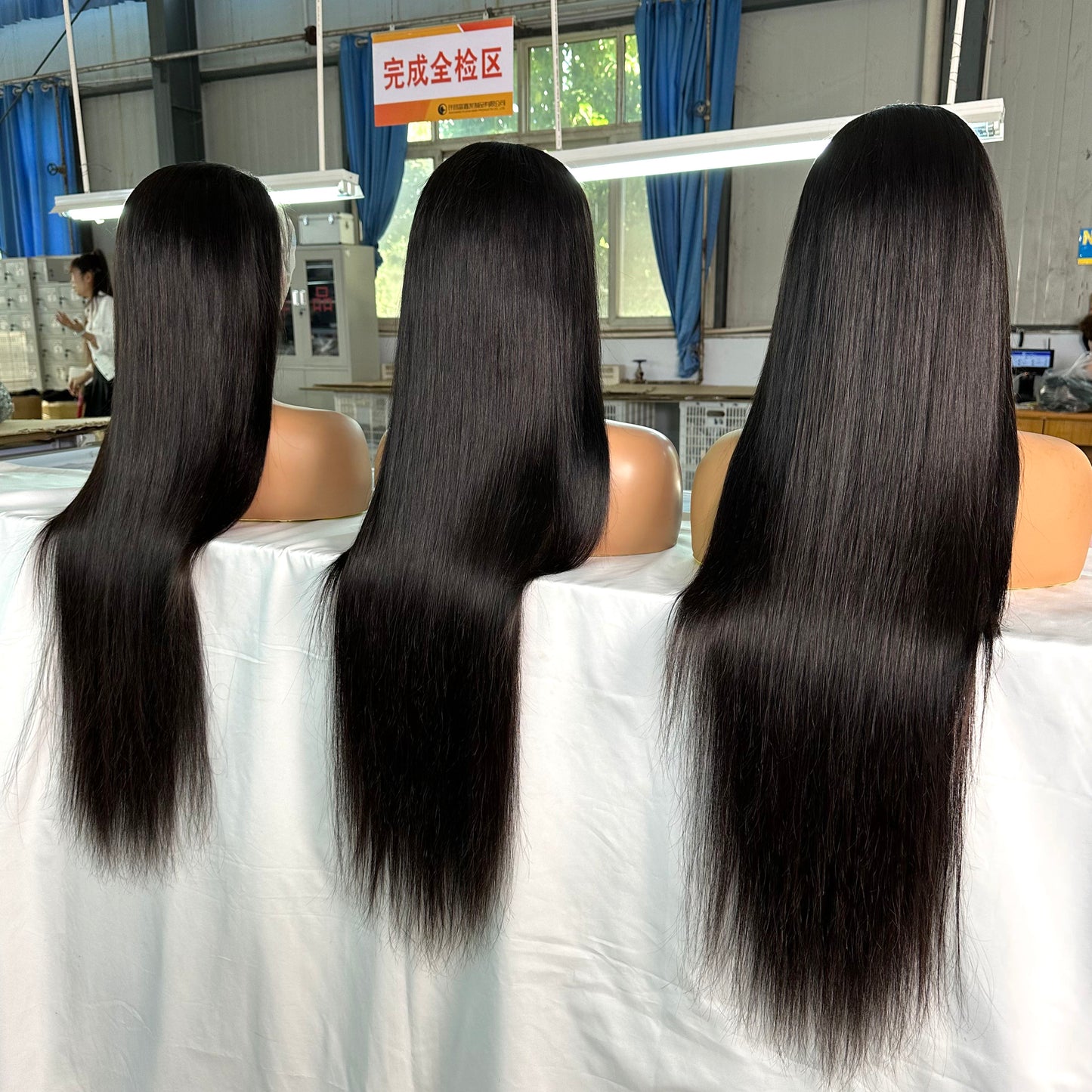 200% Density Bone Straight Human Hair 13x4 HD Lace Front Wig