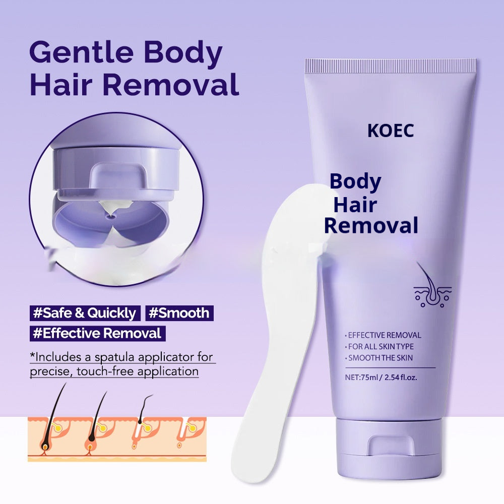Gentle Body Hair Removal Cream with Scraper - Non-Irritating Skin Care